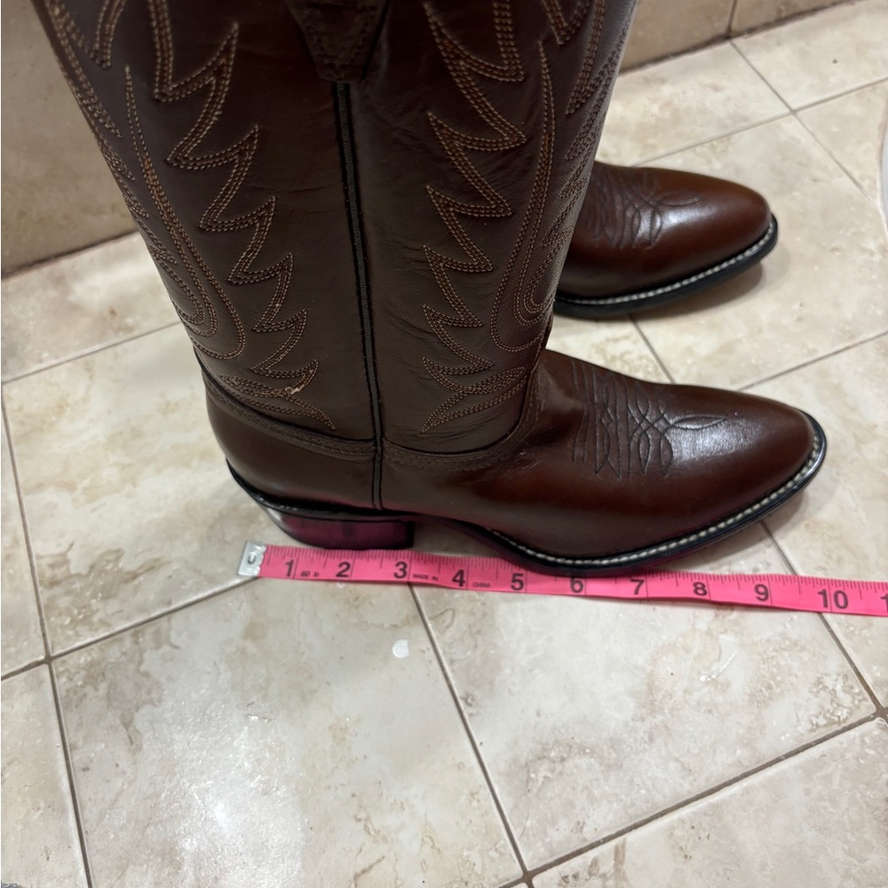 Like NEW Women's Western Cowboy Leather ACME boots - sz 6 - Picture 8 of 10